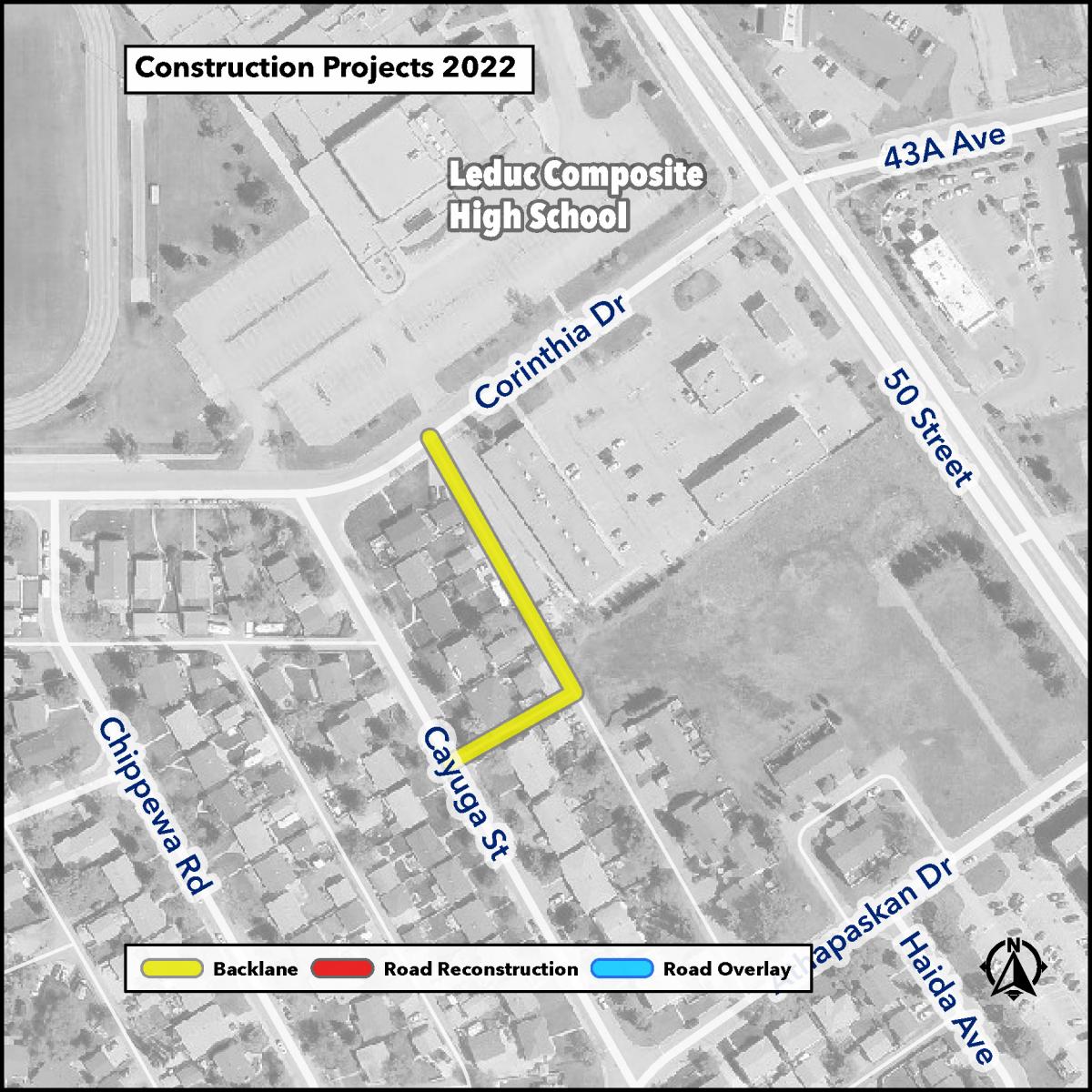 Construction Project Map - back lanes - Corinthia