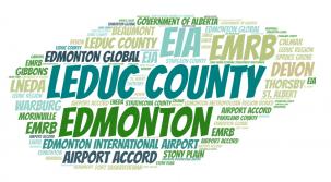 Word cloud showing all of the Leduc Region partners