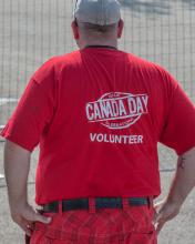 Leduc Volunteer at Canada Day celebrations