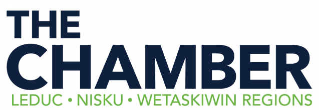 http://Logo%20of%20The%20Chamber%20for%20the%20Leduc,%20Nisku,%20and%20Wetaskiwin%20regions,%20with%20blue%20and%20green%20text%20on%20a%20white%20background.
