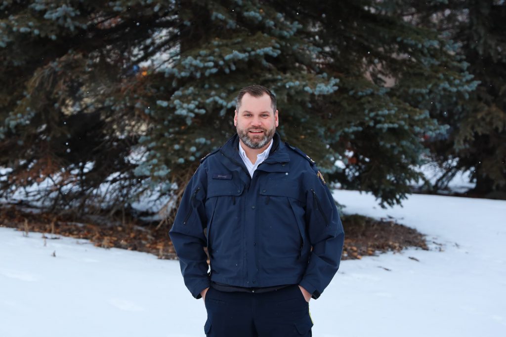 Photo of Leduc's new RCMP Detachment Offer in Charge Inspector Samotej.