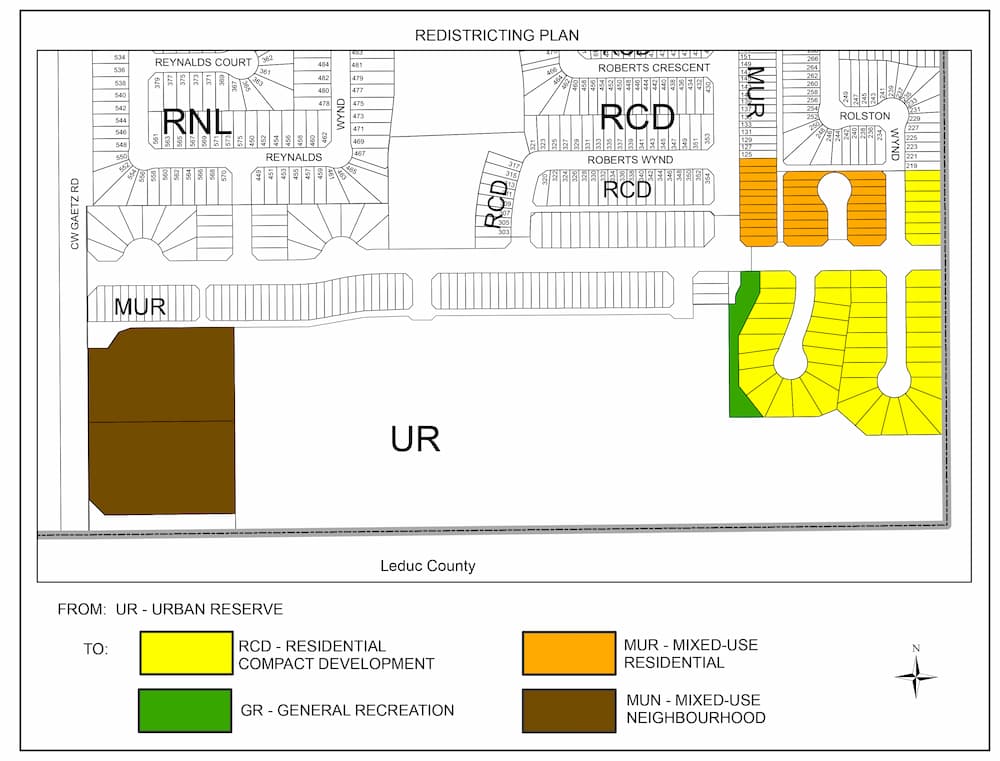 City of Leduc Redistricting Plan Map for Bylaw 1214-2025