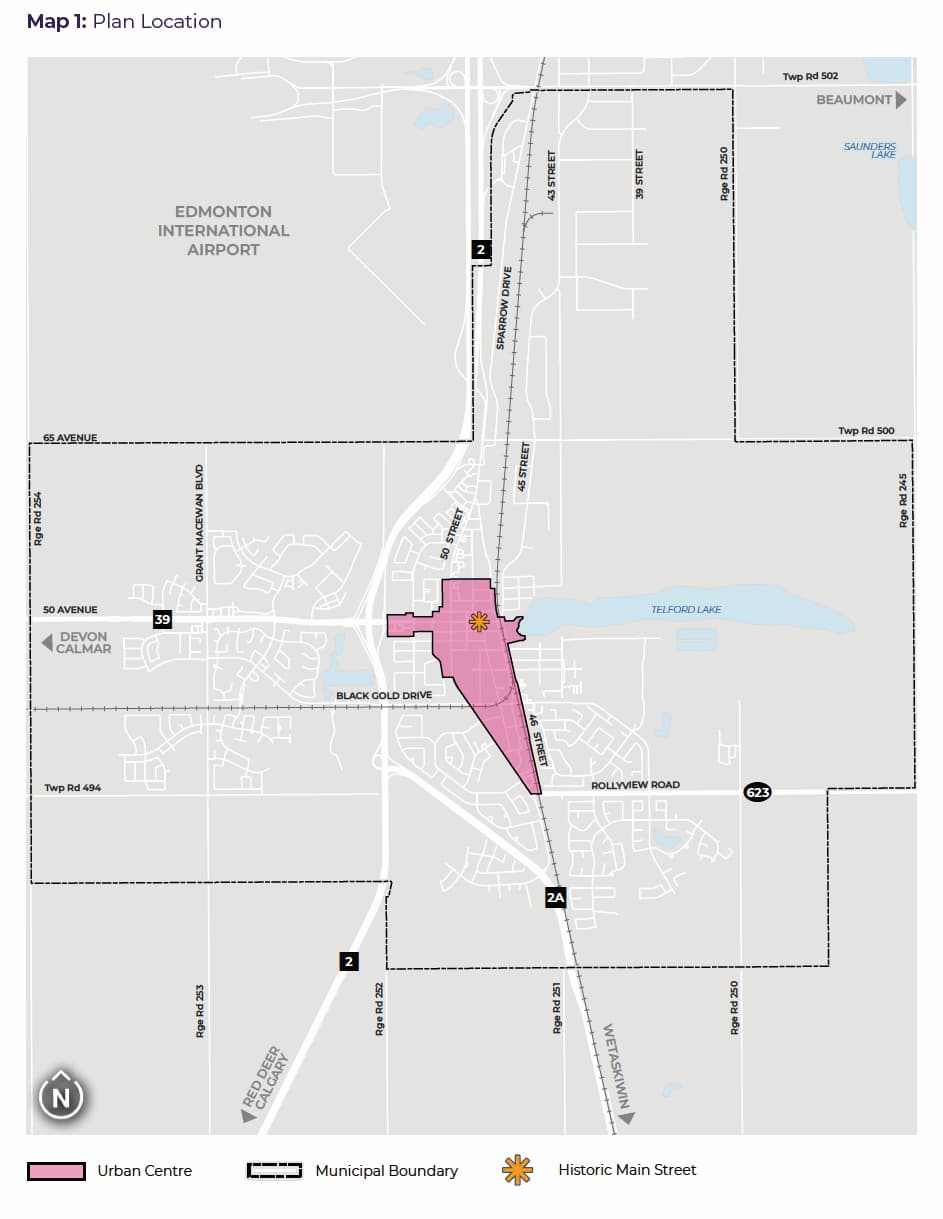 City of Leduc UCRP Map for Bylaw 1199-2024