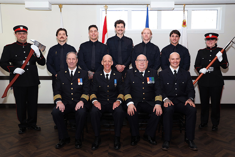 Photo of Leduc's fire recruitment graduation photo of 2025